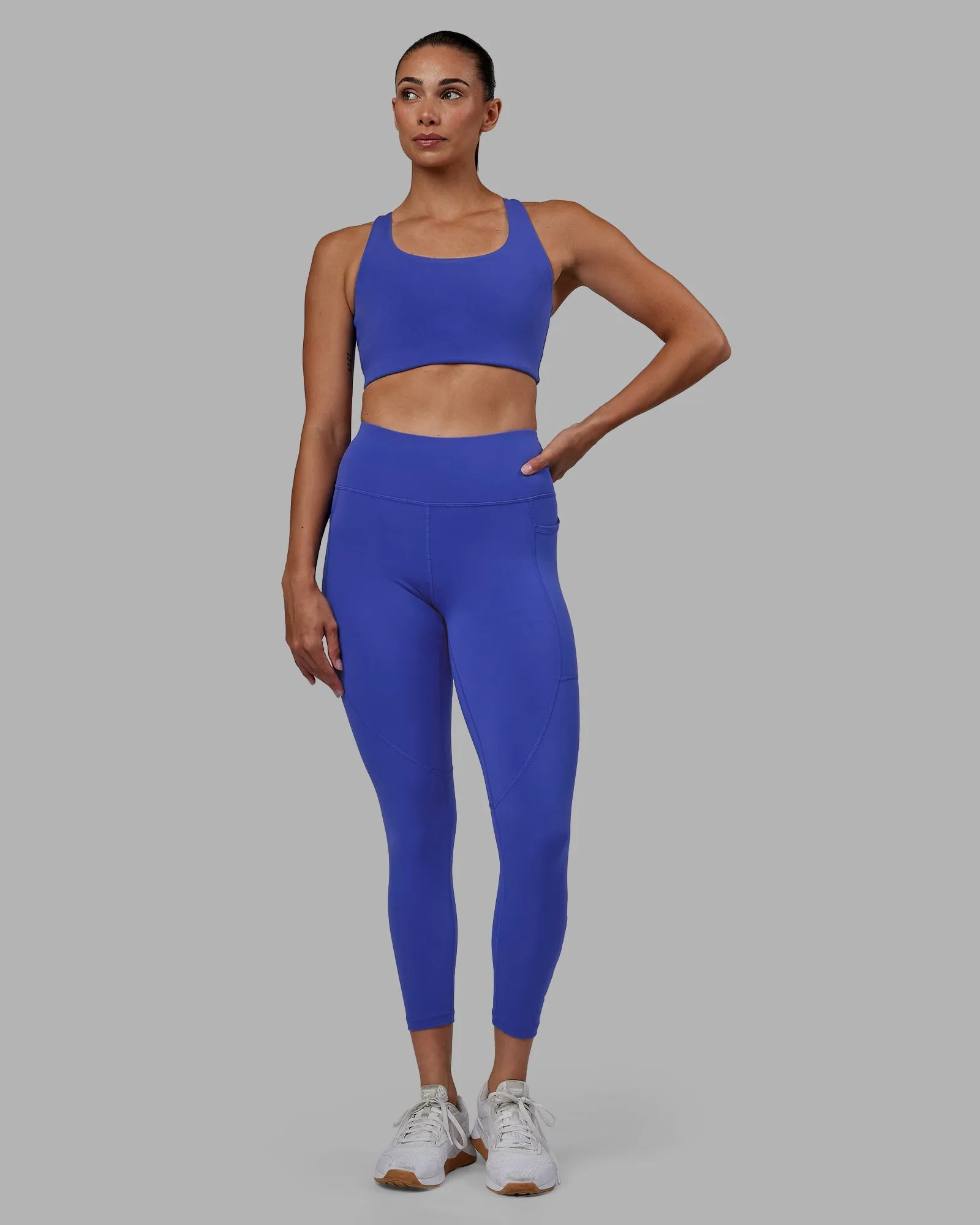 Rep 7/8 Length Leggings - Power Cobalt-White