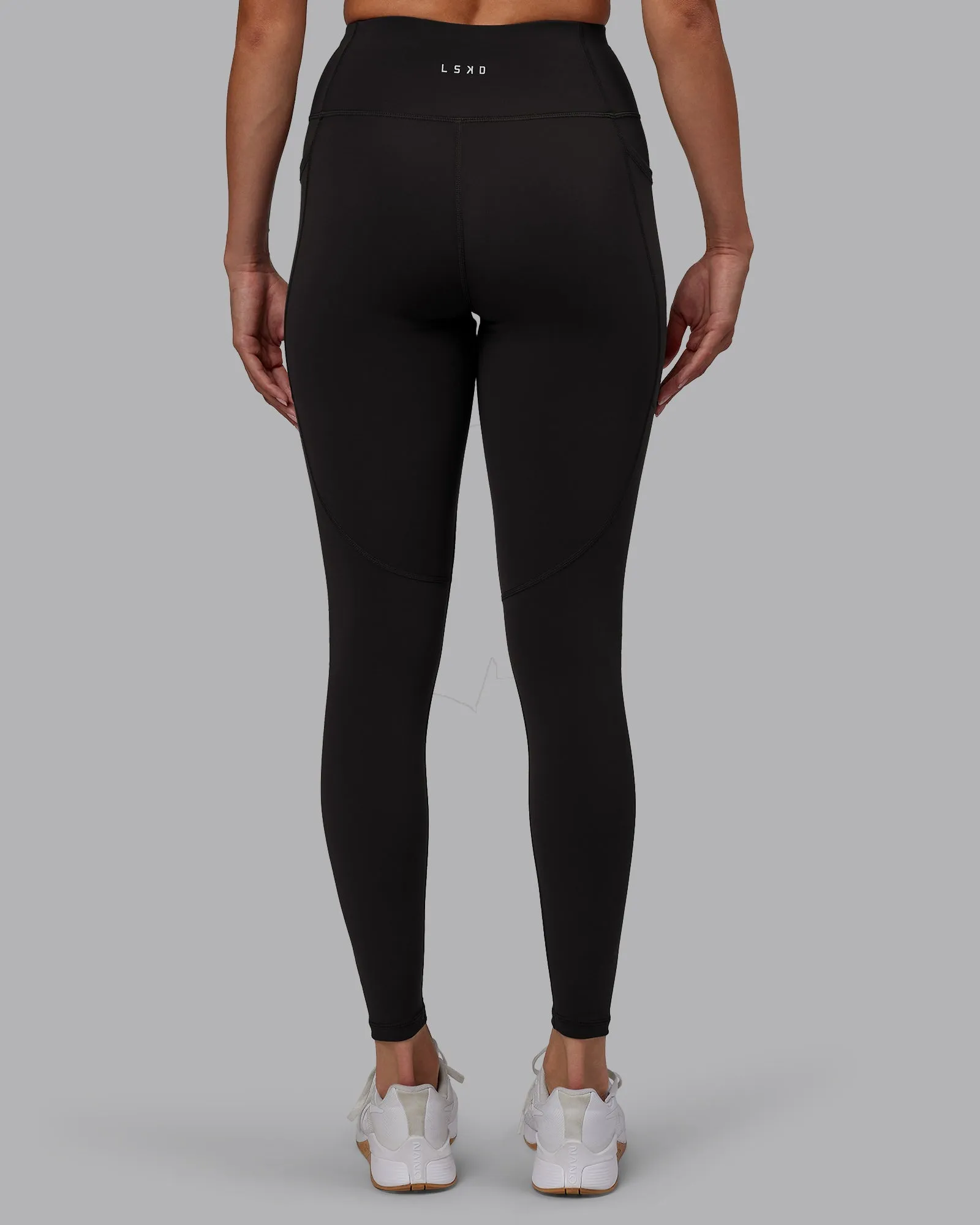 Rep Full Length Leggings - Pirate Black-White