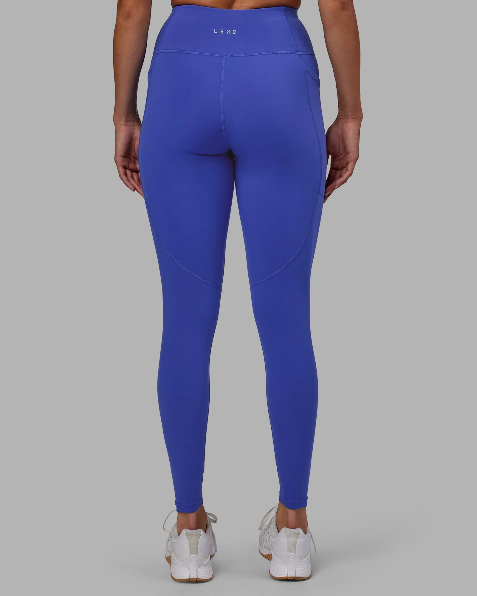 Rep Full Length Leggings - Power Cobalt-White