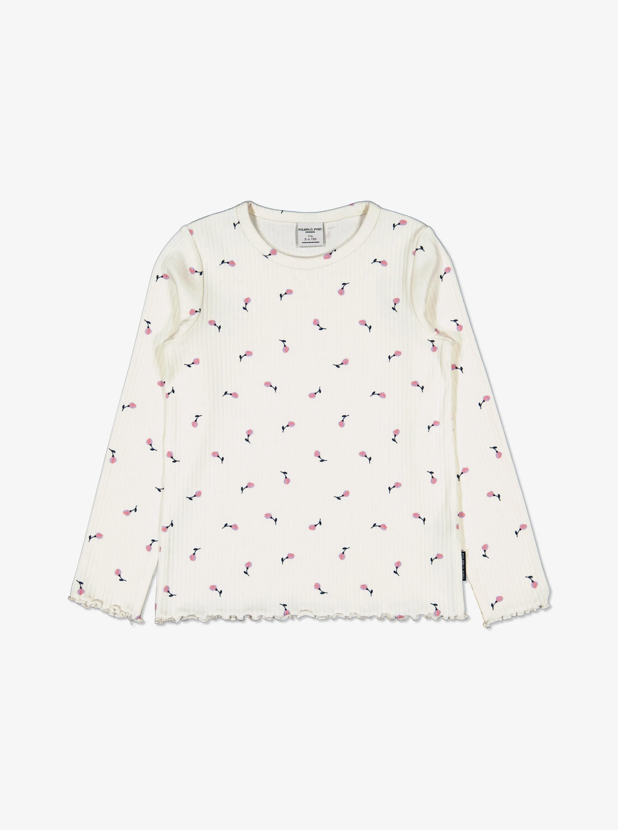 Ribbed Floral Kids Top