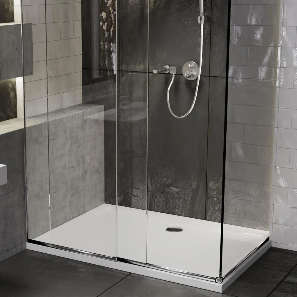 Roman Stone Solid Surface Anti Slip Shower Tray - 1000 x 900 x 40mm