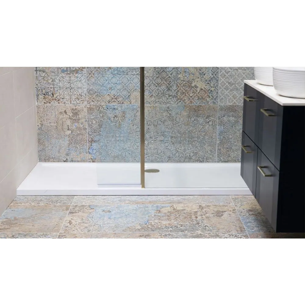 Roman Stone Solid Surface Anti Slip Shower Tray - 1000 x 900 x 40mm