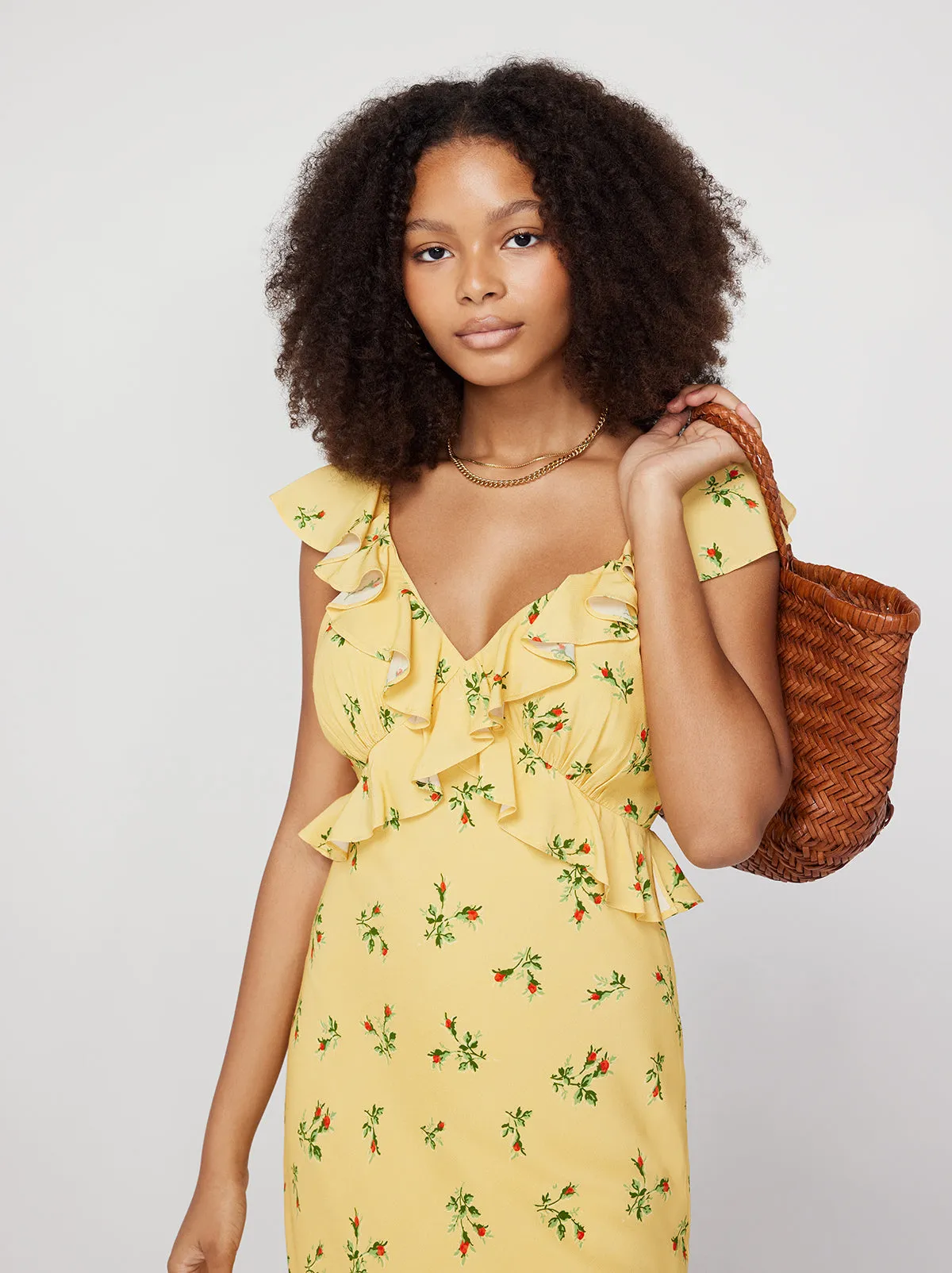 Rosemary Buttercup Rosebud Midi Dress