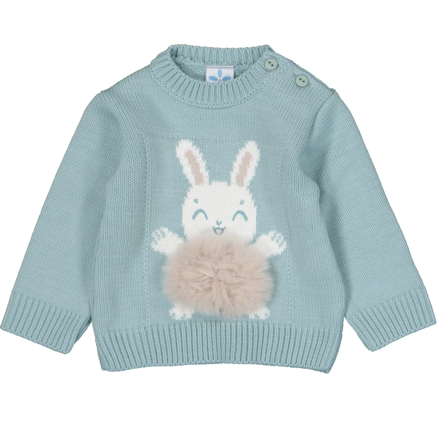 Sage Knitted Bunny Jumper Set