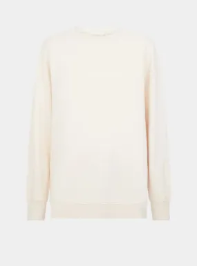 Salix Blossom-Embroidered Ethical-Cotton Sweatshirt - Shoreline Peach