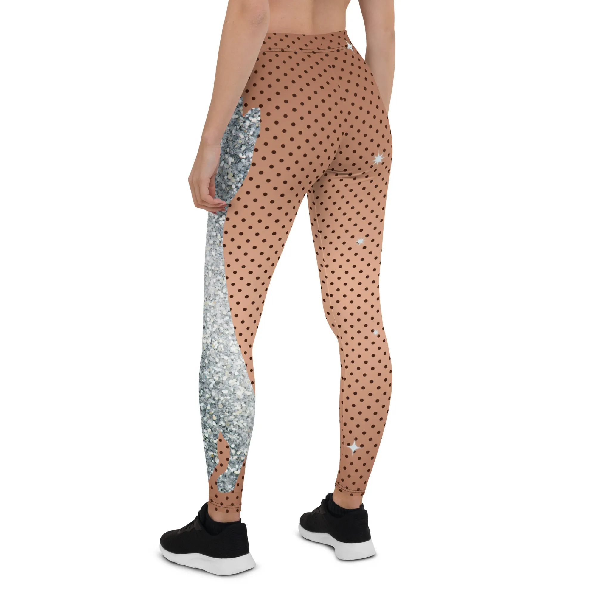 Sequin Print Mesh Leggings