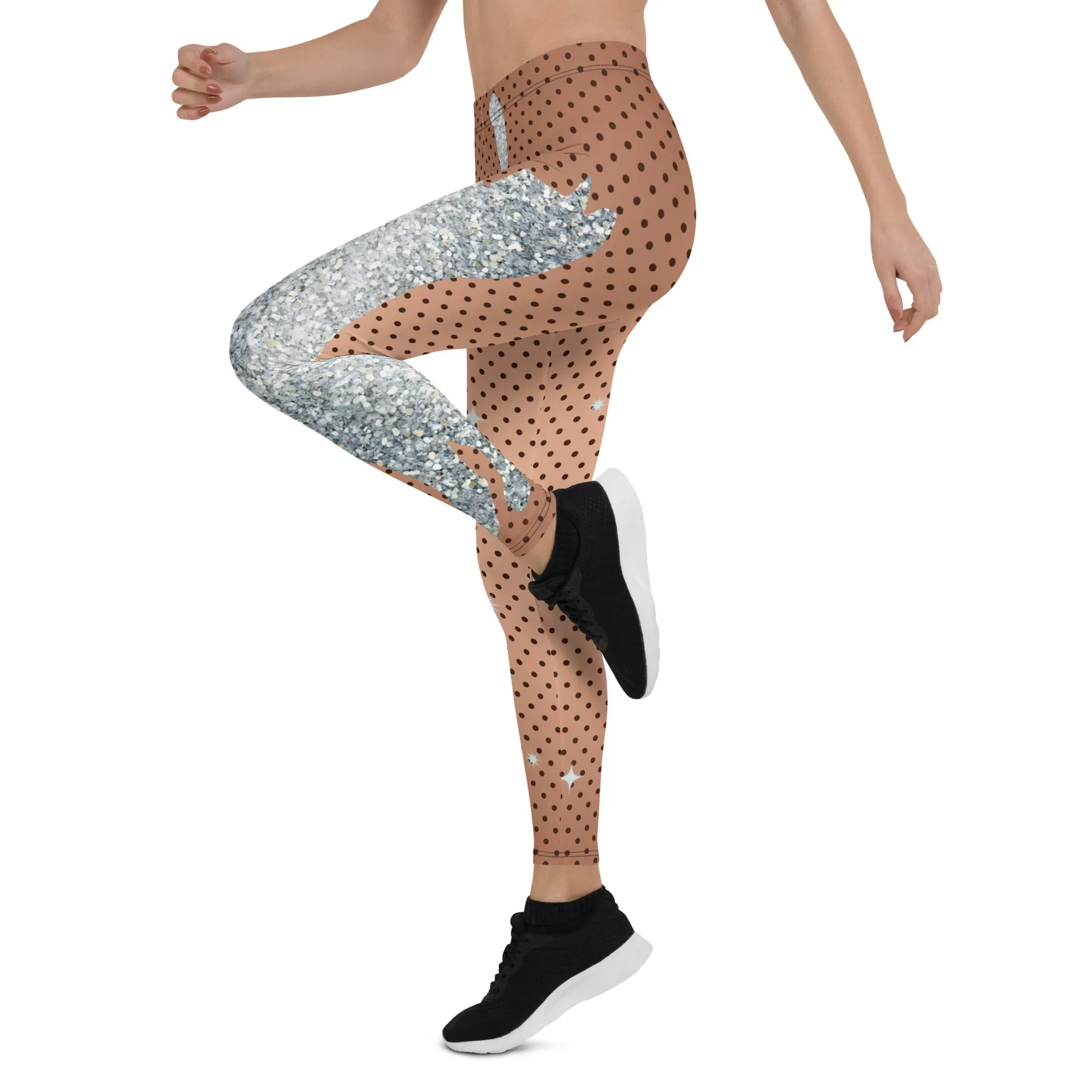 Sequin Print Mesh Leggings