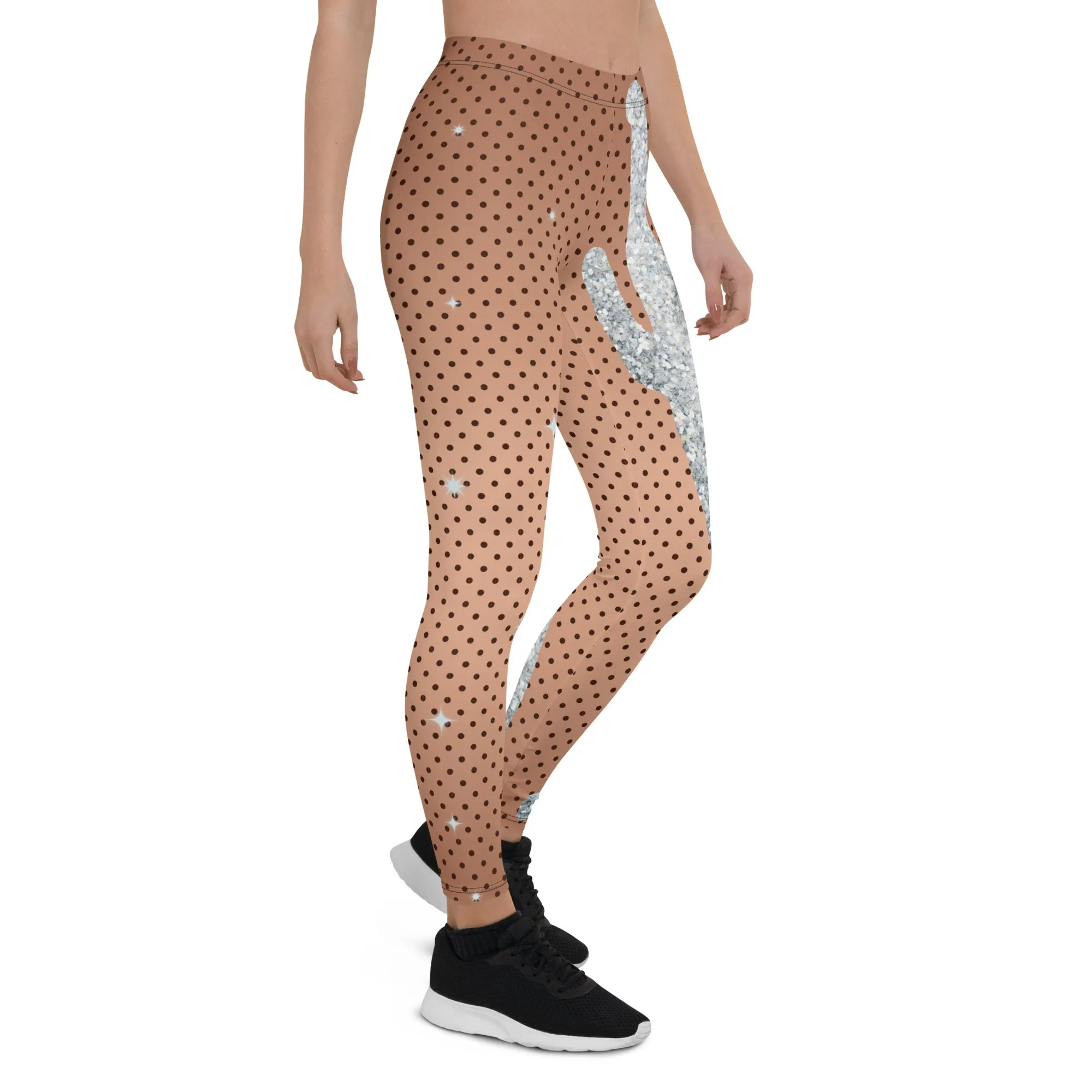 Sequin Print Mesh Leggings