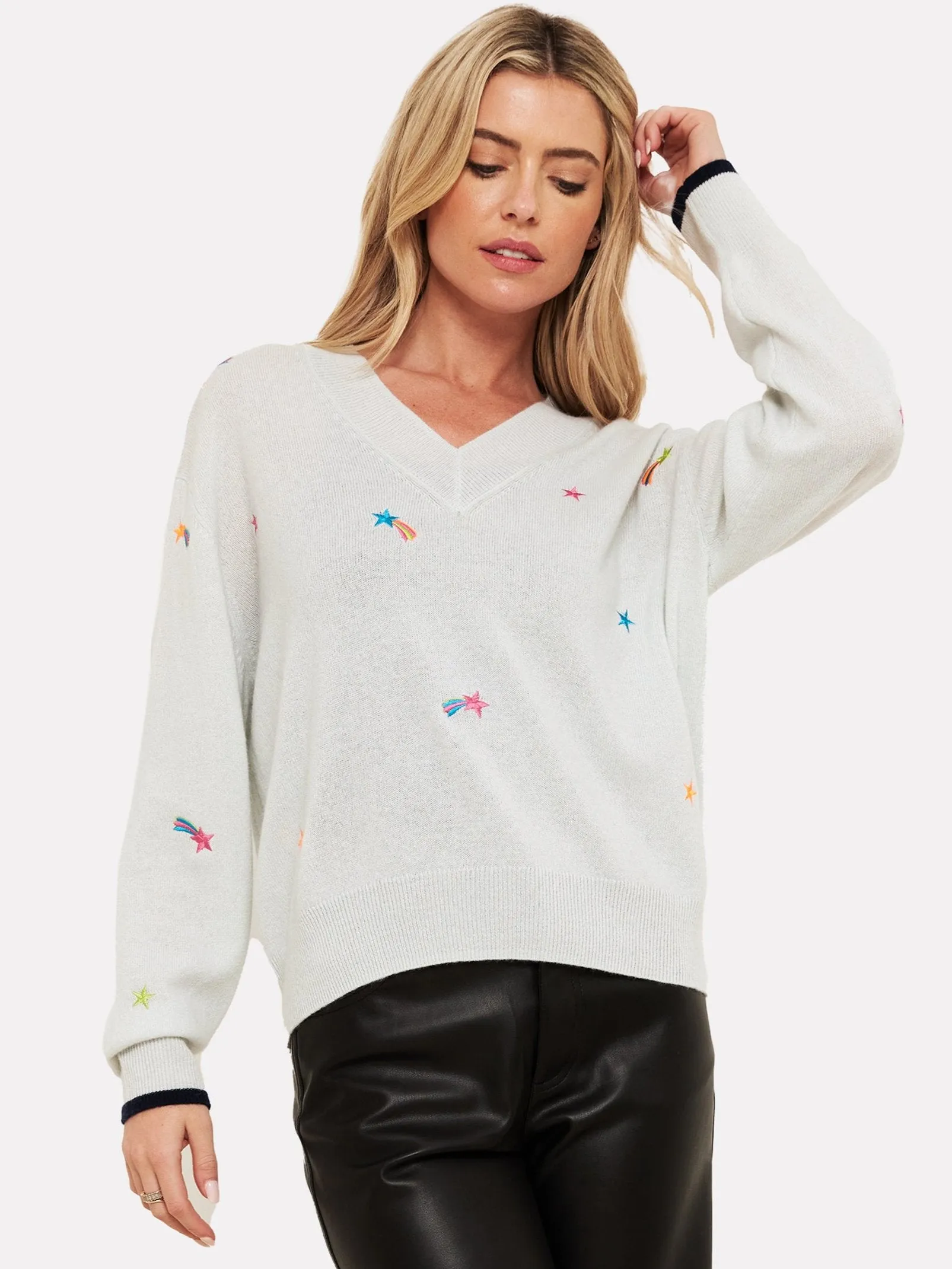 Shooting Star Cashmere V-Neck