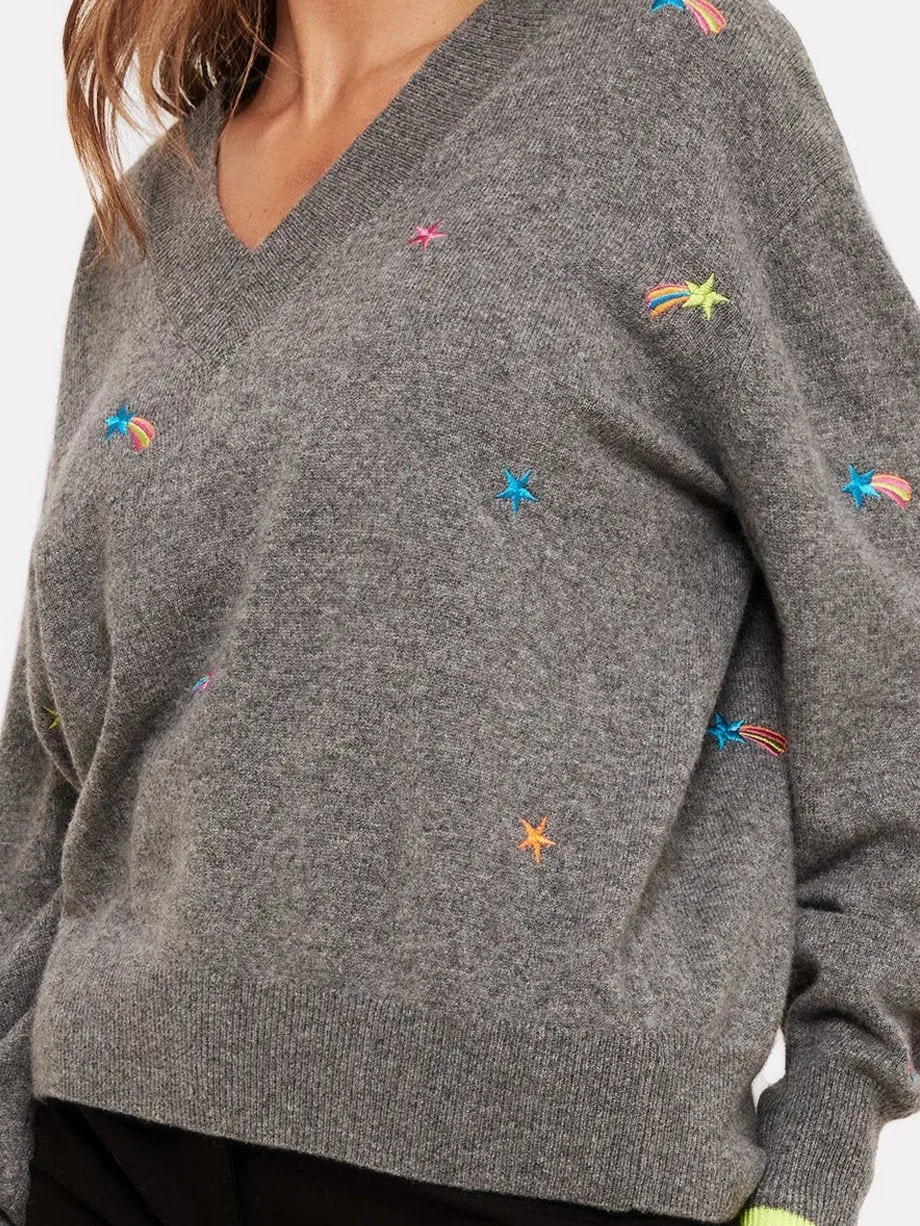 Shooting Star Cashmere V-Neck