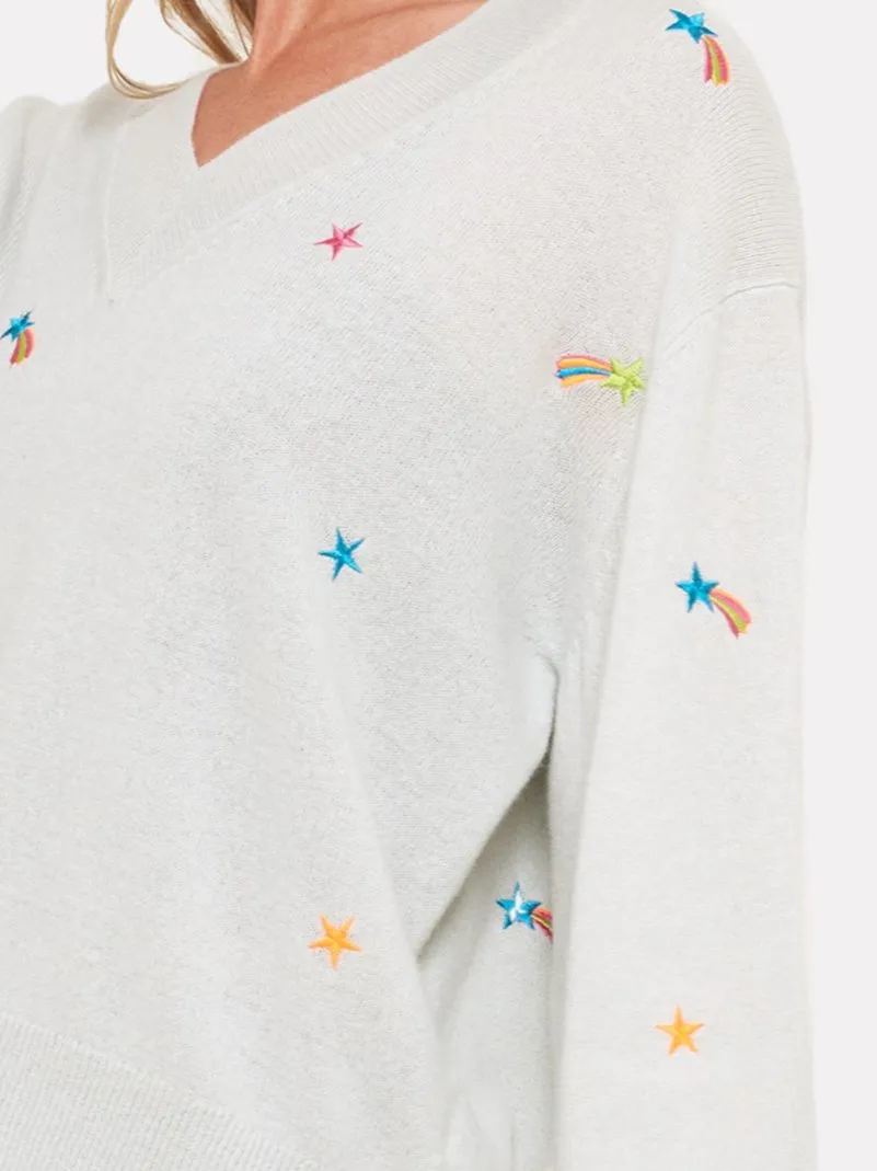 Shooting Star Cashmere V-Neck