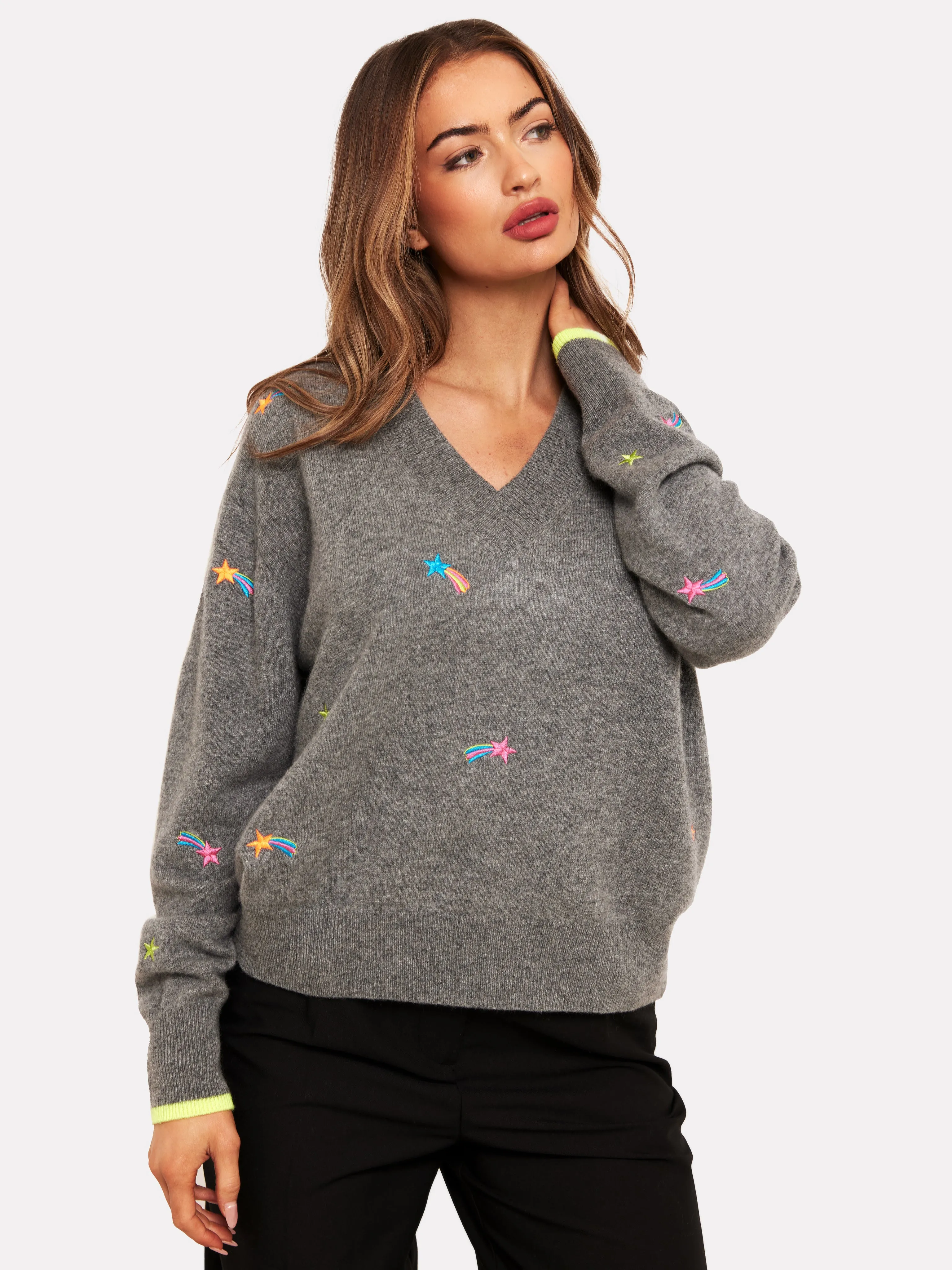 Shooting Star Cashmere V-Neck