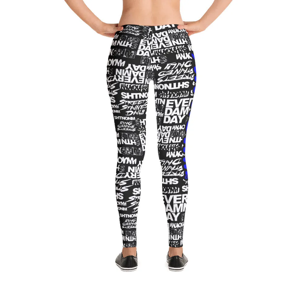 SHTNONM - LEGGINGS (BLACK/BLUE)