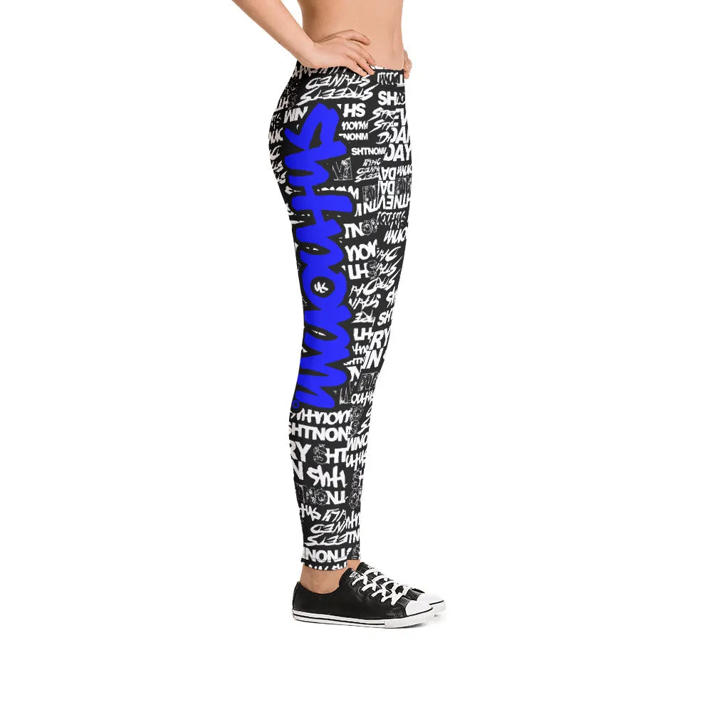 SHTNONM - LEGGINGS (BLACK/BLUE)