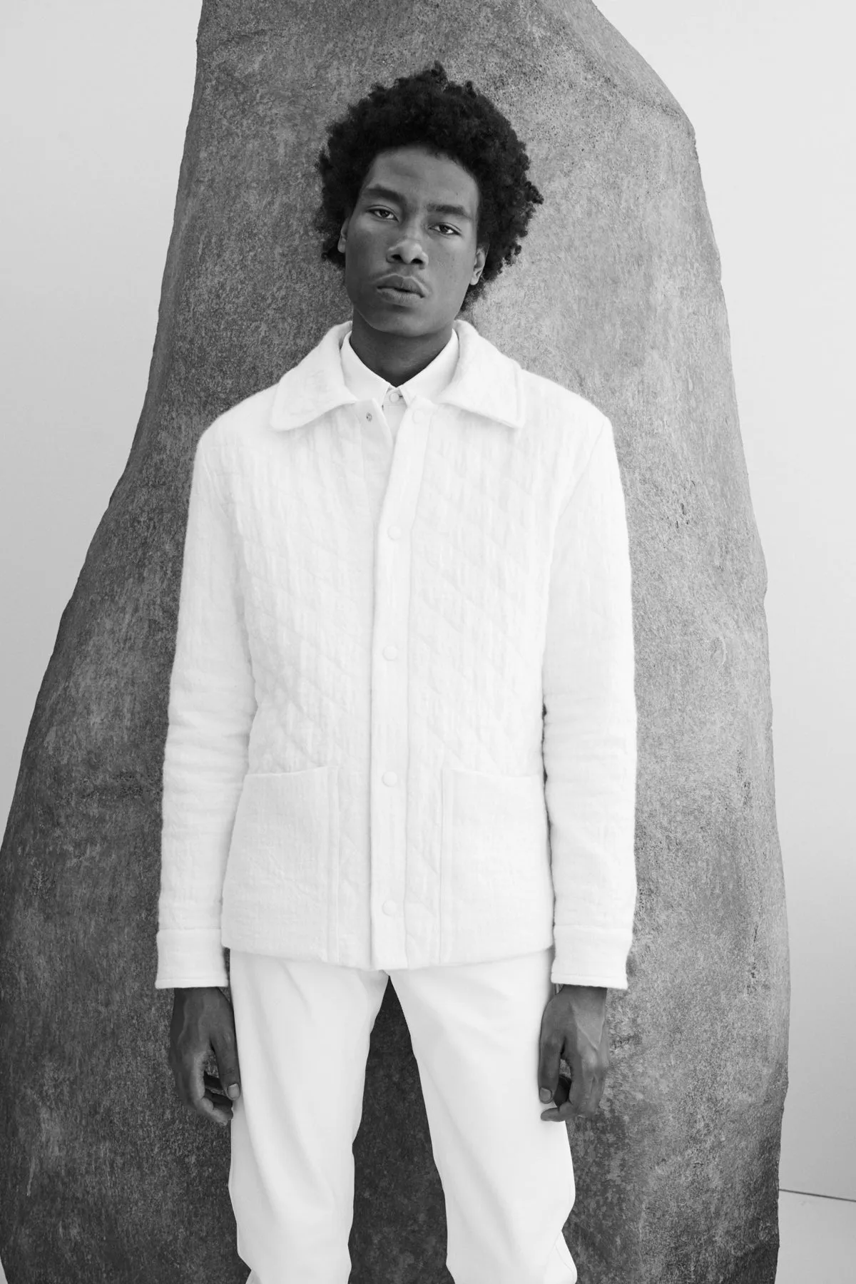 Skye Paddock Jacket in Ivory Cashmere Linen