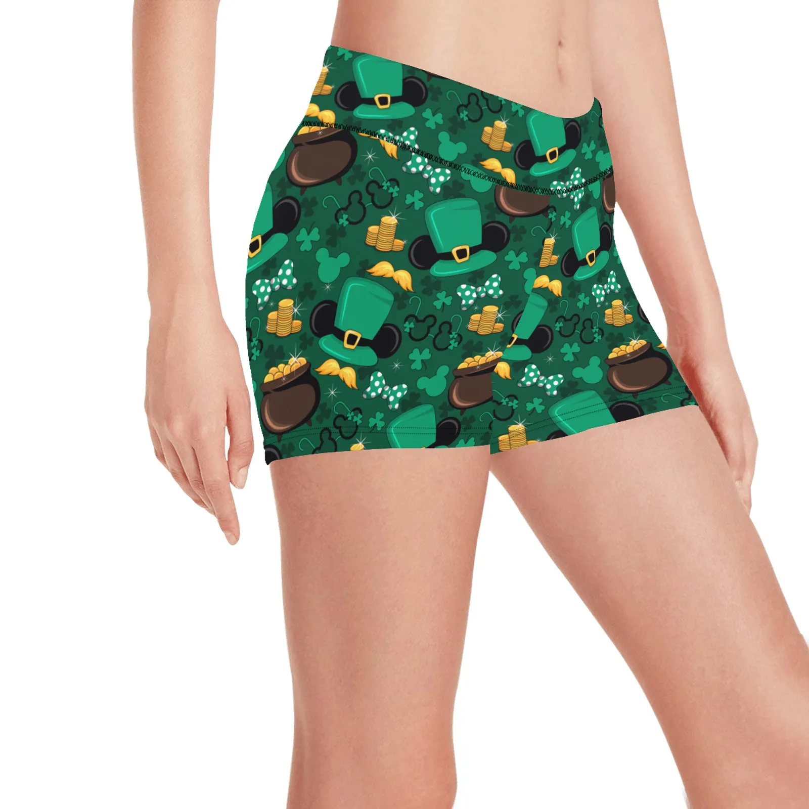 St. Patricks Day Green Women's Short Leggings