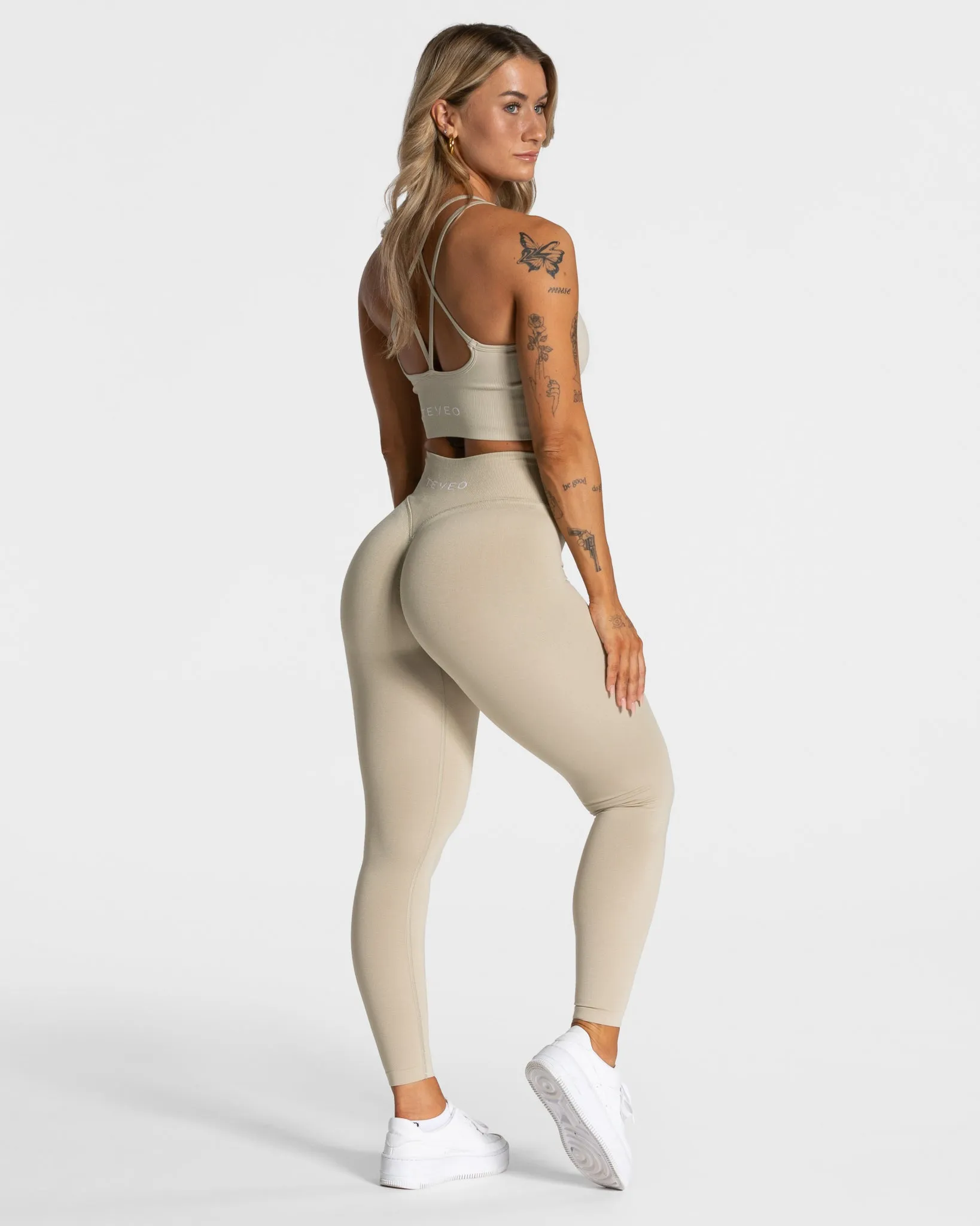 Statement Scrunch Leggings "Sand"