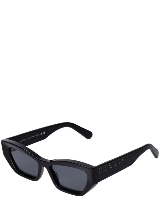 Stella McCartney   Cat-eye bio-acetate sunglasses w/ chain 