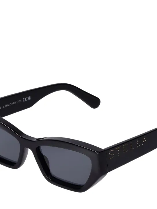 Stella McCartney   Cat-eye bio-acetate sunglasses w/ chain 