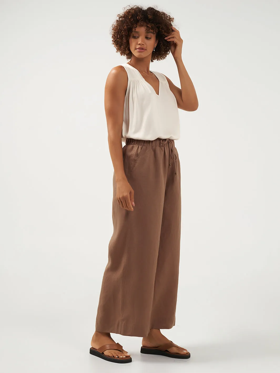 Sundara Linen Pants Desert Sand