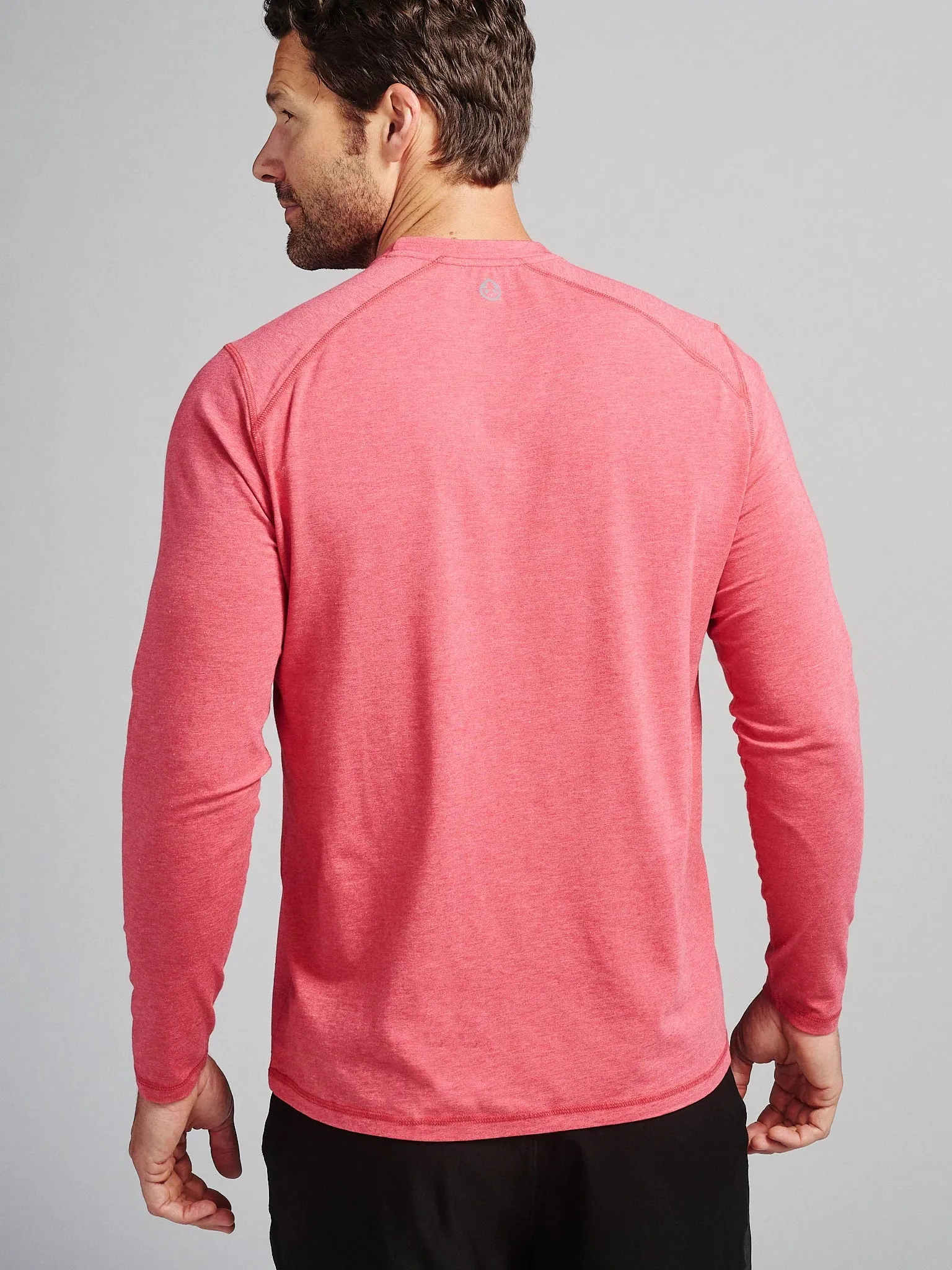 Tasc Carrollton Long Sleeve Fitness T-Shirt in Racing Red Heather