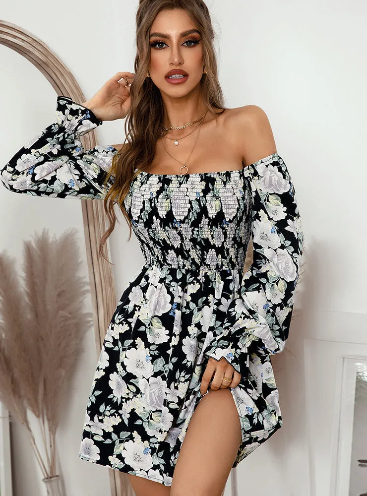 TastyHottie - Pretty Leaf Print Sleeveless Midi Dress