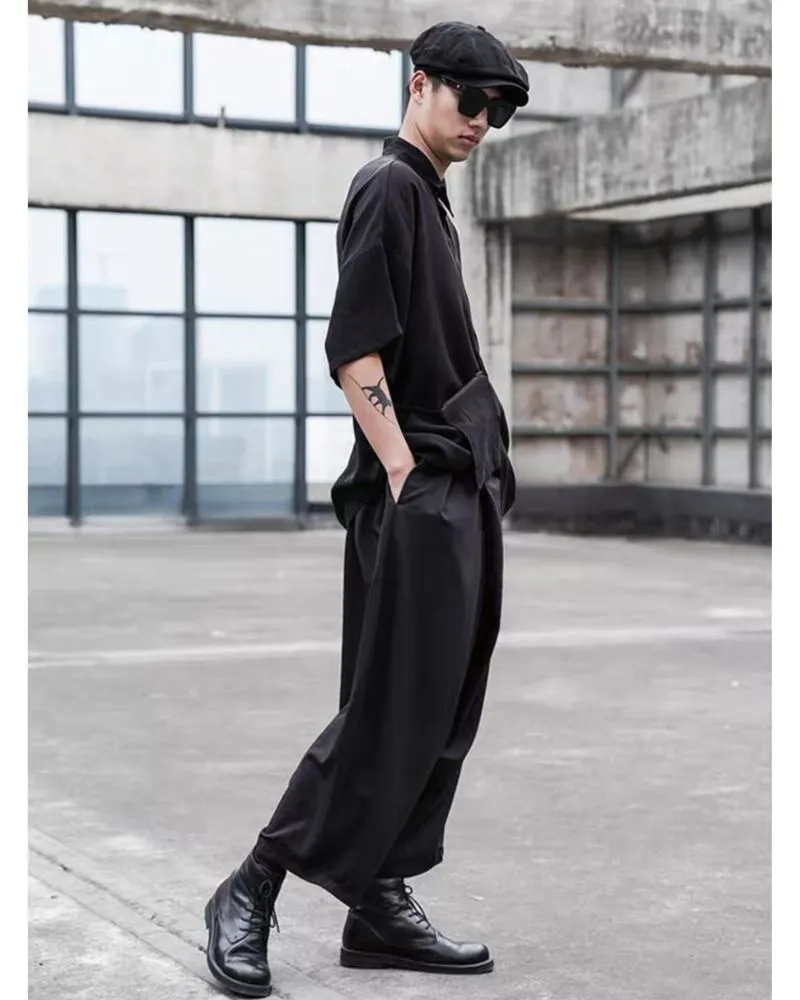 Techwear Japanese High Waist Pants