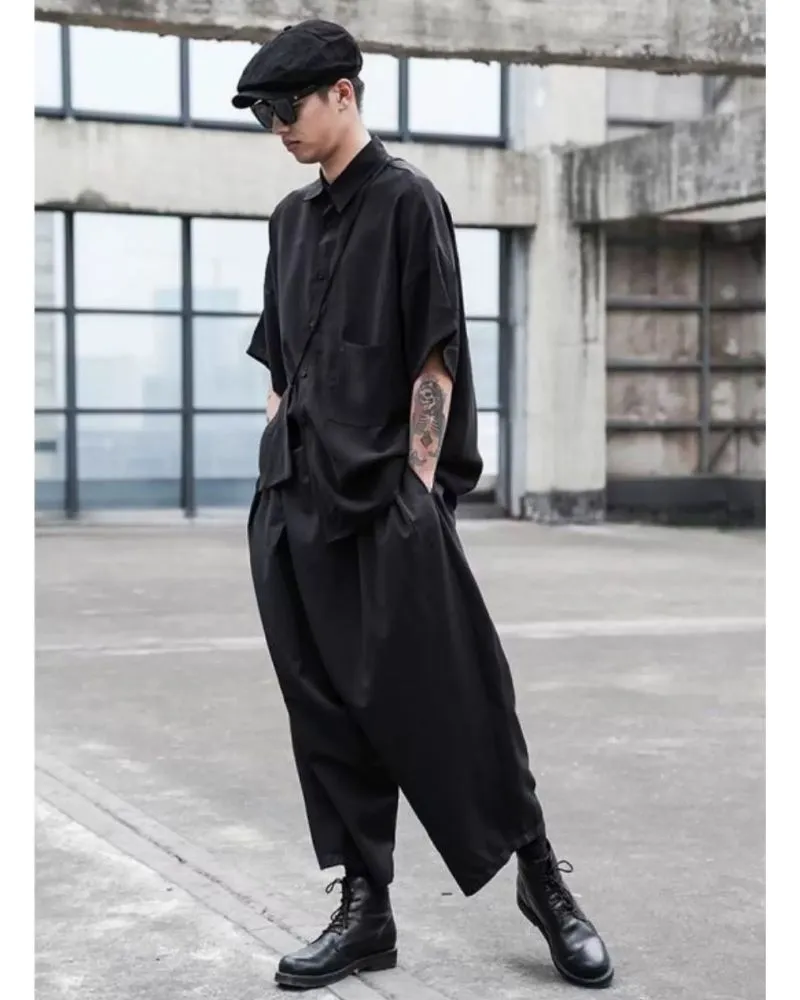 Techwear Japanese High Waist Pants