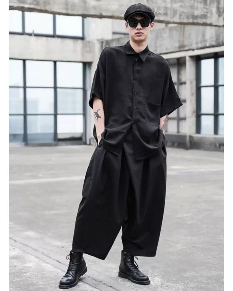 Techwear Japanese High Waist Pants