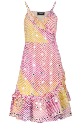 The Cami Wrap in Pink & Yellow