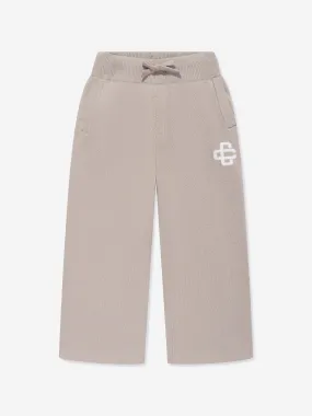 The Couture Club Kids Knitted Emblem Joggers in Beige