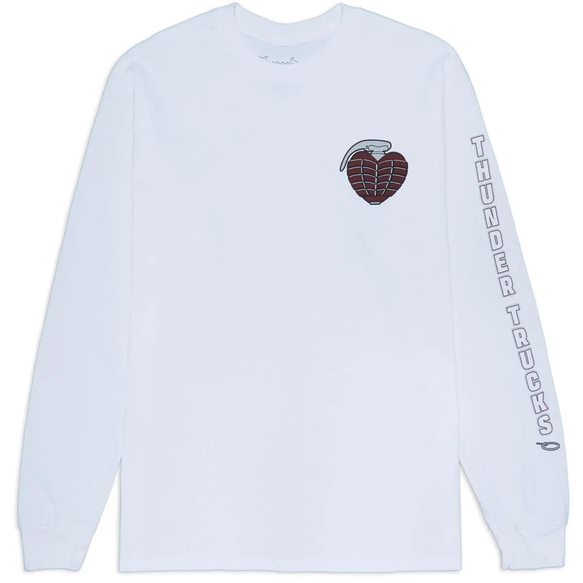 Thunder OG Grenade Long Sleeve T-Shirt - White/Maroon