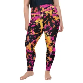 Tie Dye Multicolor Plus Size Leggings