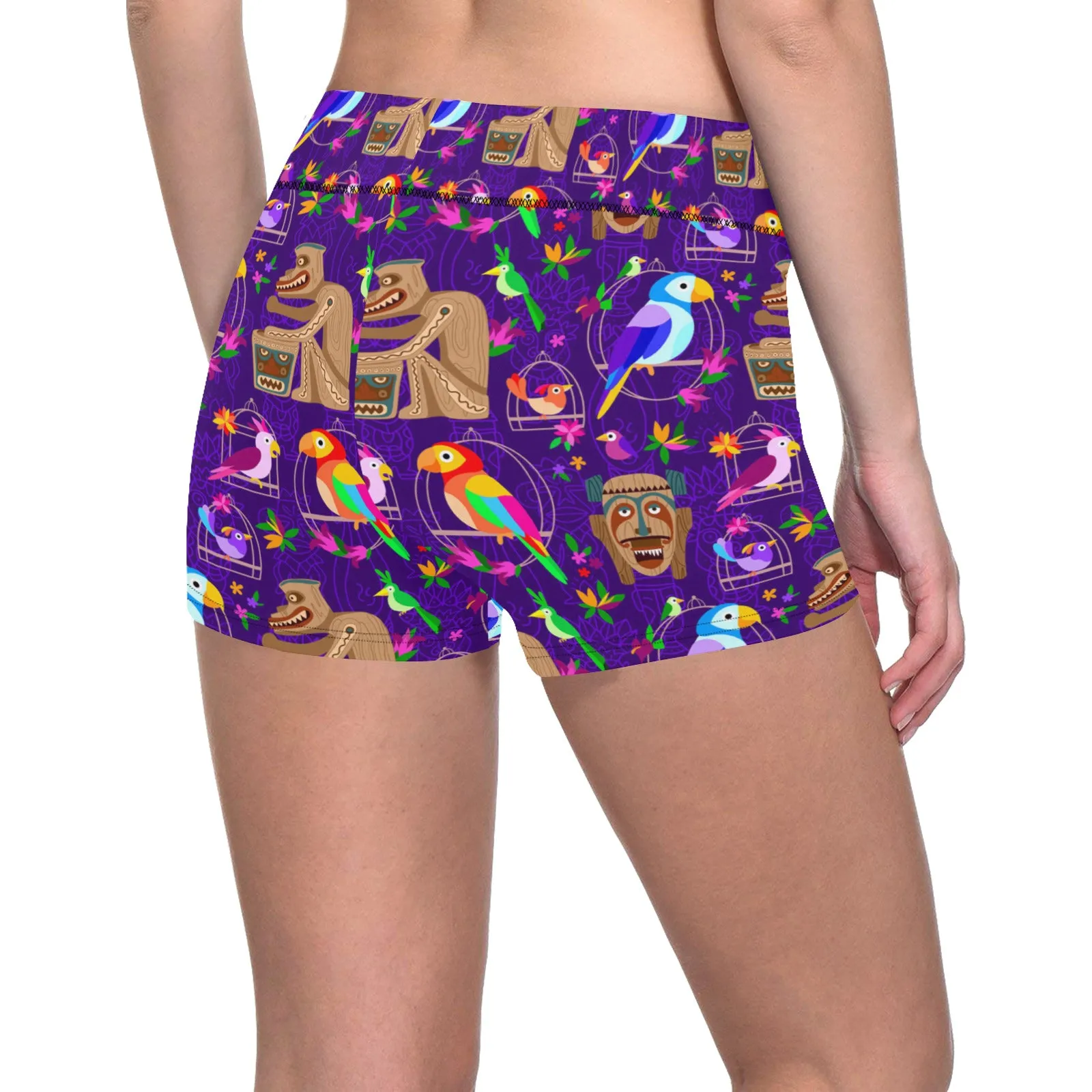 Tiki Plays The Drums Women's Short Leggings