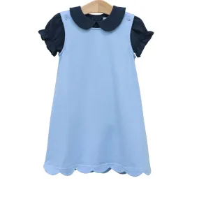 Trotter Street Kids - Scalloped Jumper- Light Blue