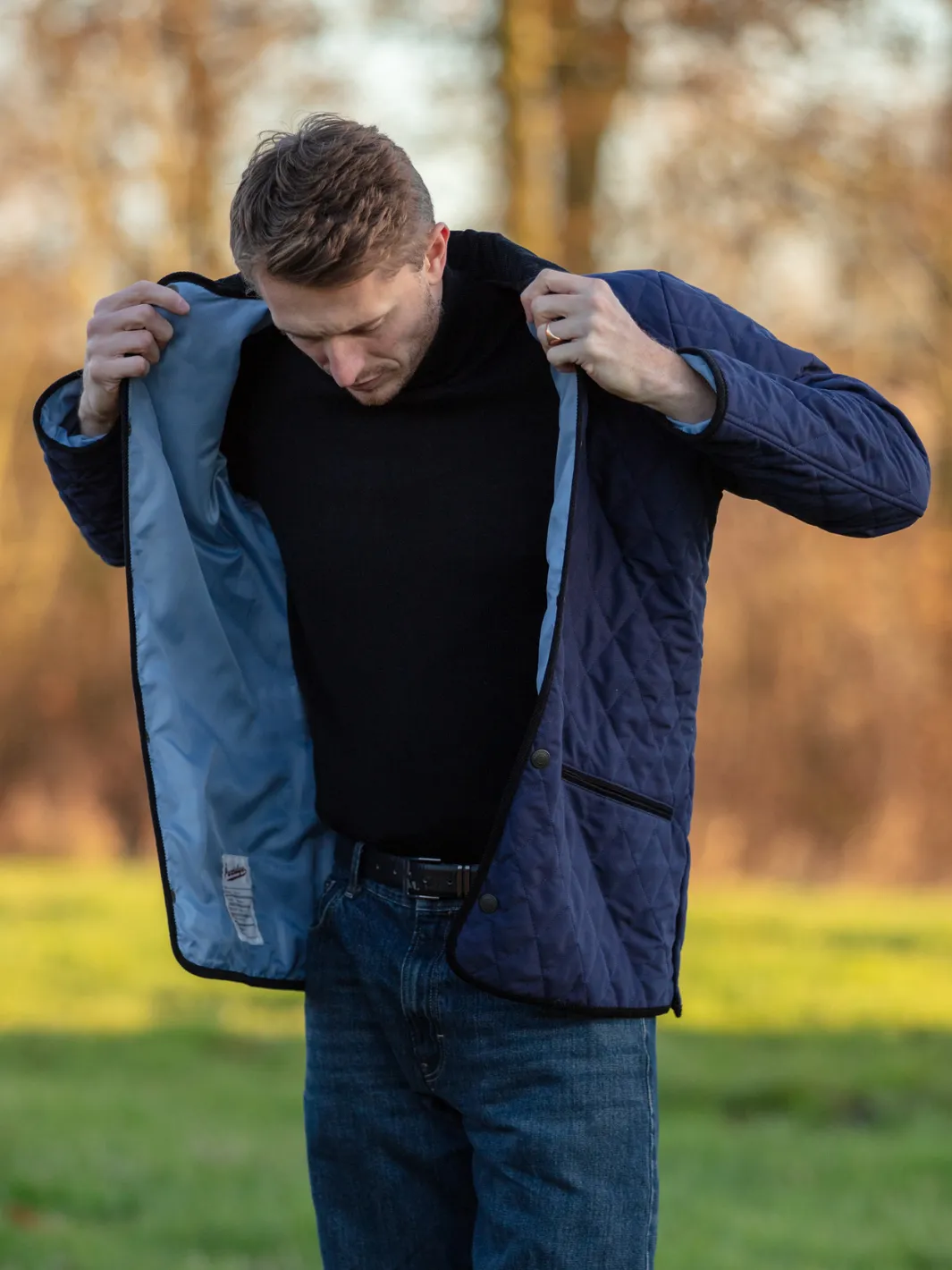 Unisex Paddock Quilt - Navy