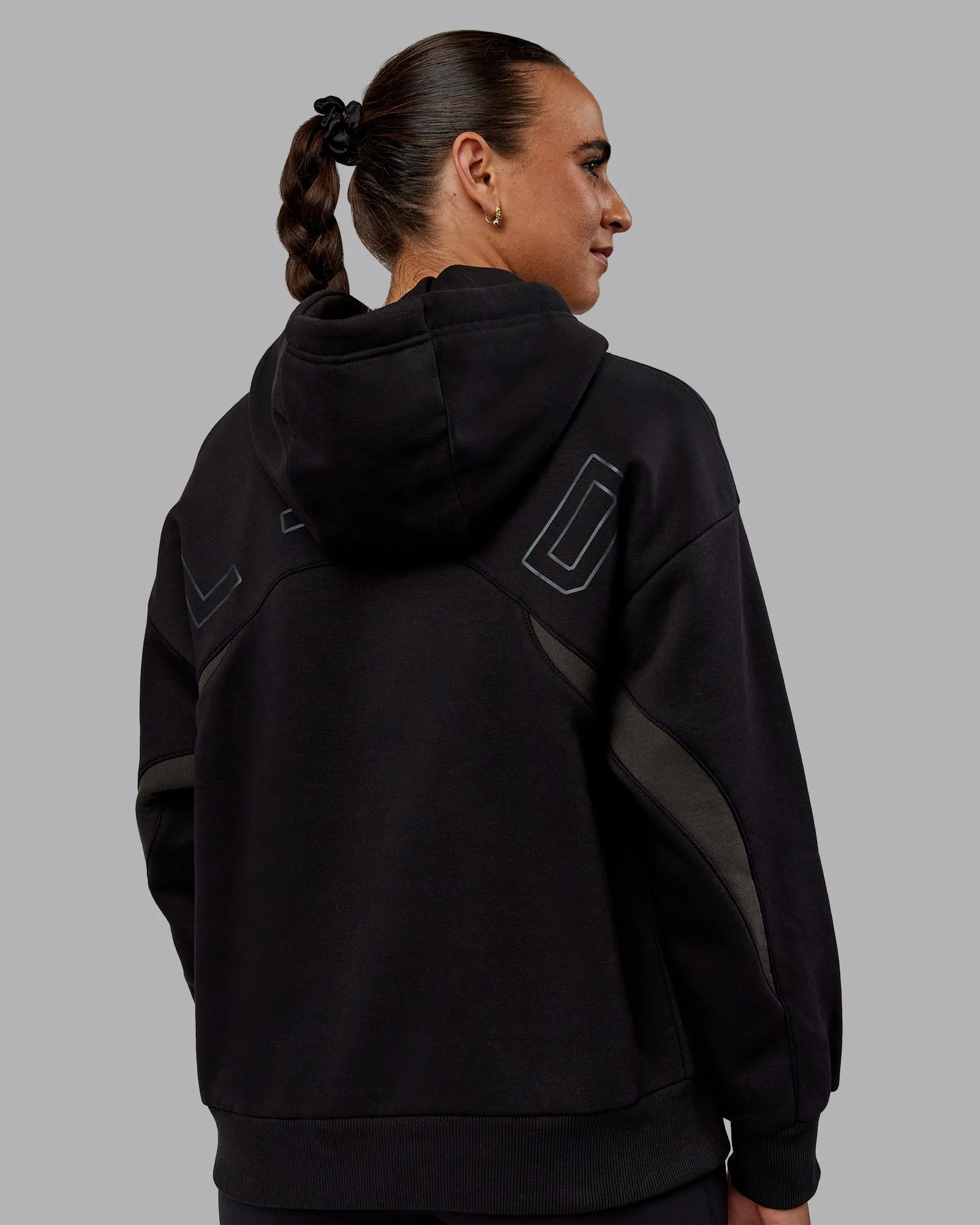 Unisex Y2K Concept Panel Hoodie - Black-Black-Pirate Black