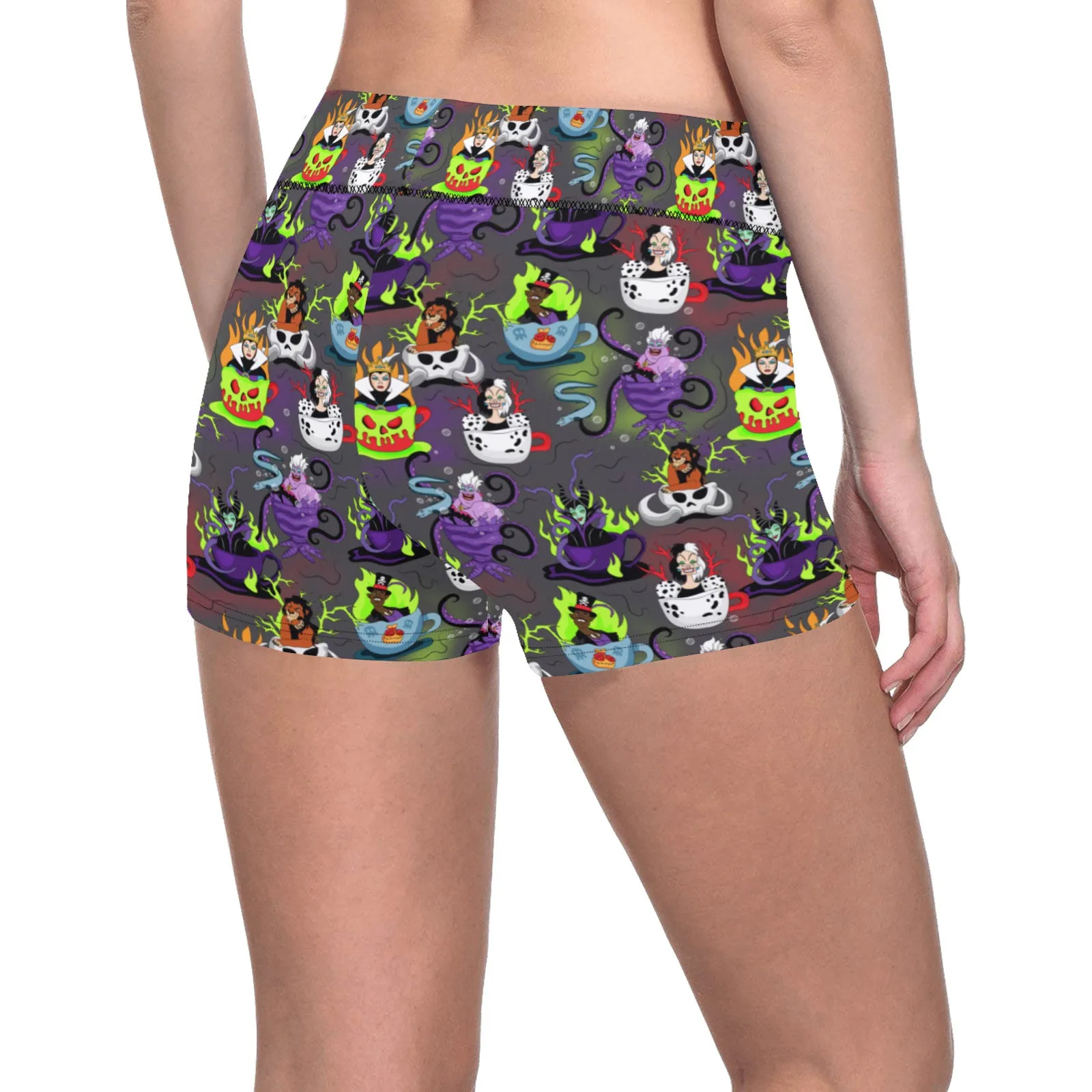 Villains Tea Cups Women's Short Leggings