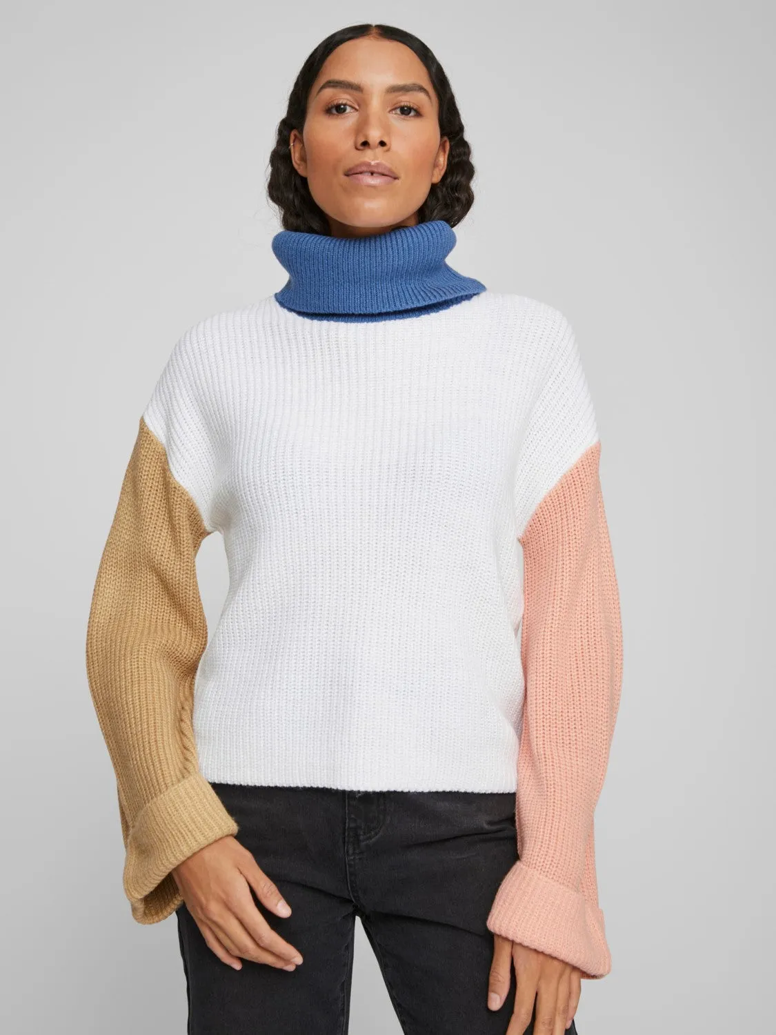 VINA ROLL NECK JUMPER (WHITE ALYSSUM)