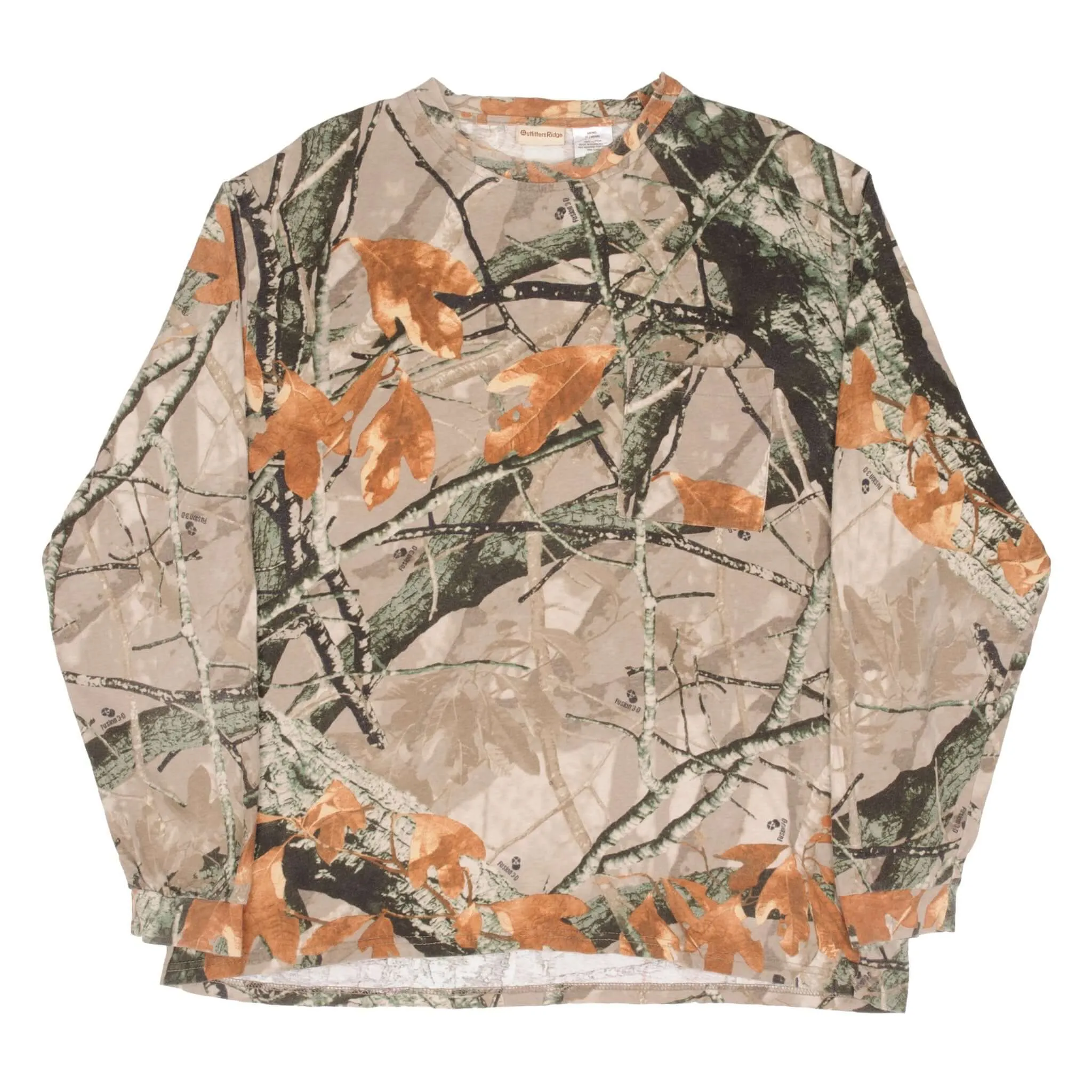 VINTAGE HUNTING FUSION 3D REALTREE CAMO LONG SLEEVE POCKET TEE SHIRT SIZE XL