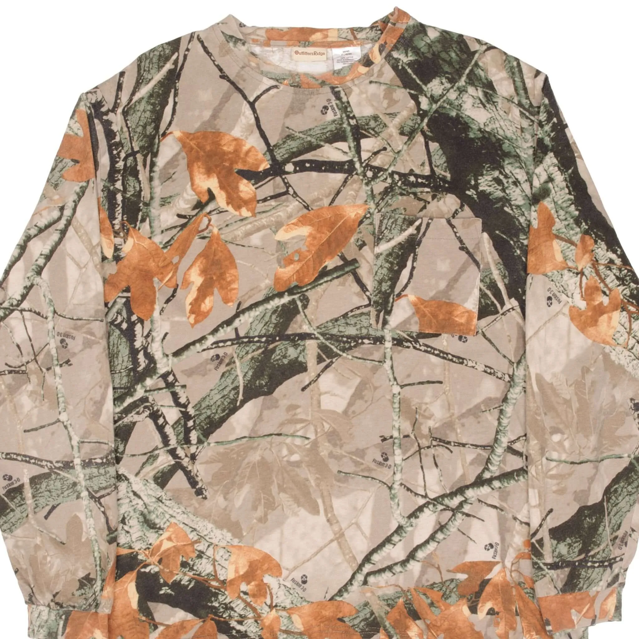 VINTAGE HUNTING FUSION 3D REALTREE CAMO LONG SLEEVE POCKET TEE SHIRT SIZE XL