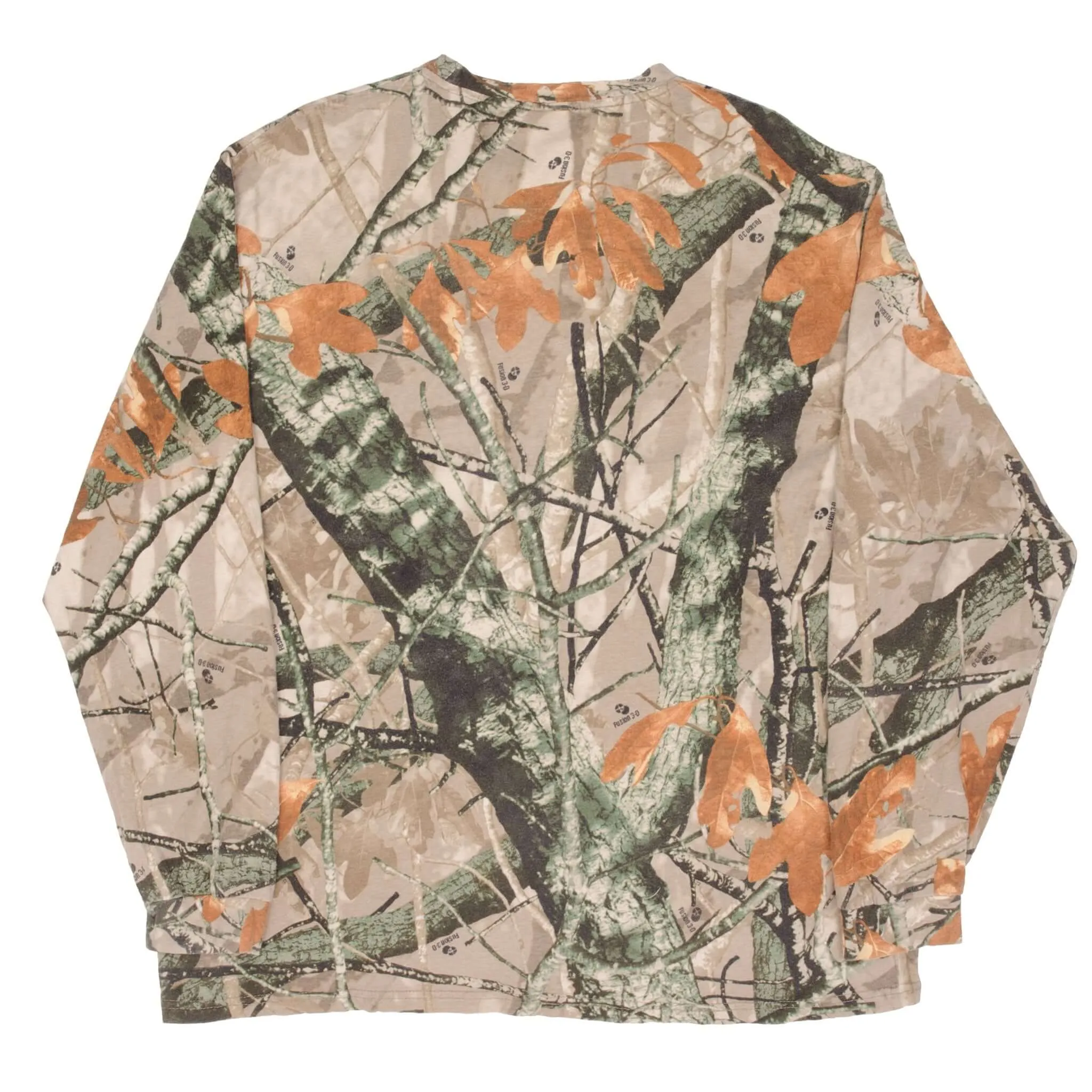 VINTAGE HUNTING FUSION 3D REALTREE CAMO LONG SLEEVE POCKET TEE SHIRT SIZE XL