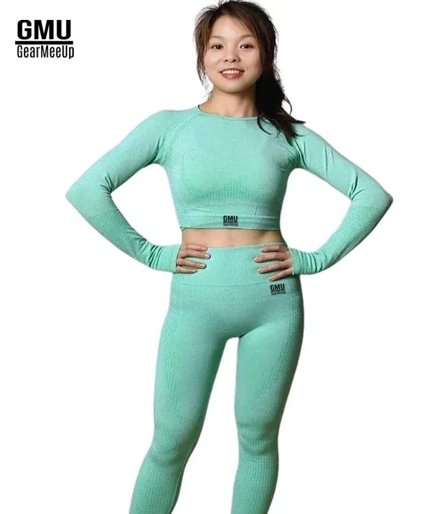 Vital Seamless Leggings Crop Top Long Sleeve Set