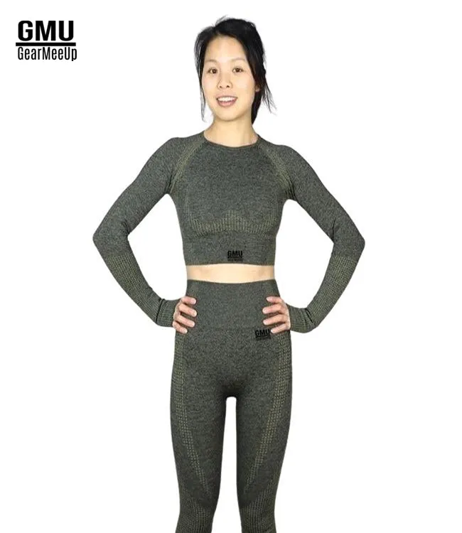 Vital Seamless Leggings Crop Top Long Sleeve Set