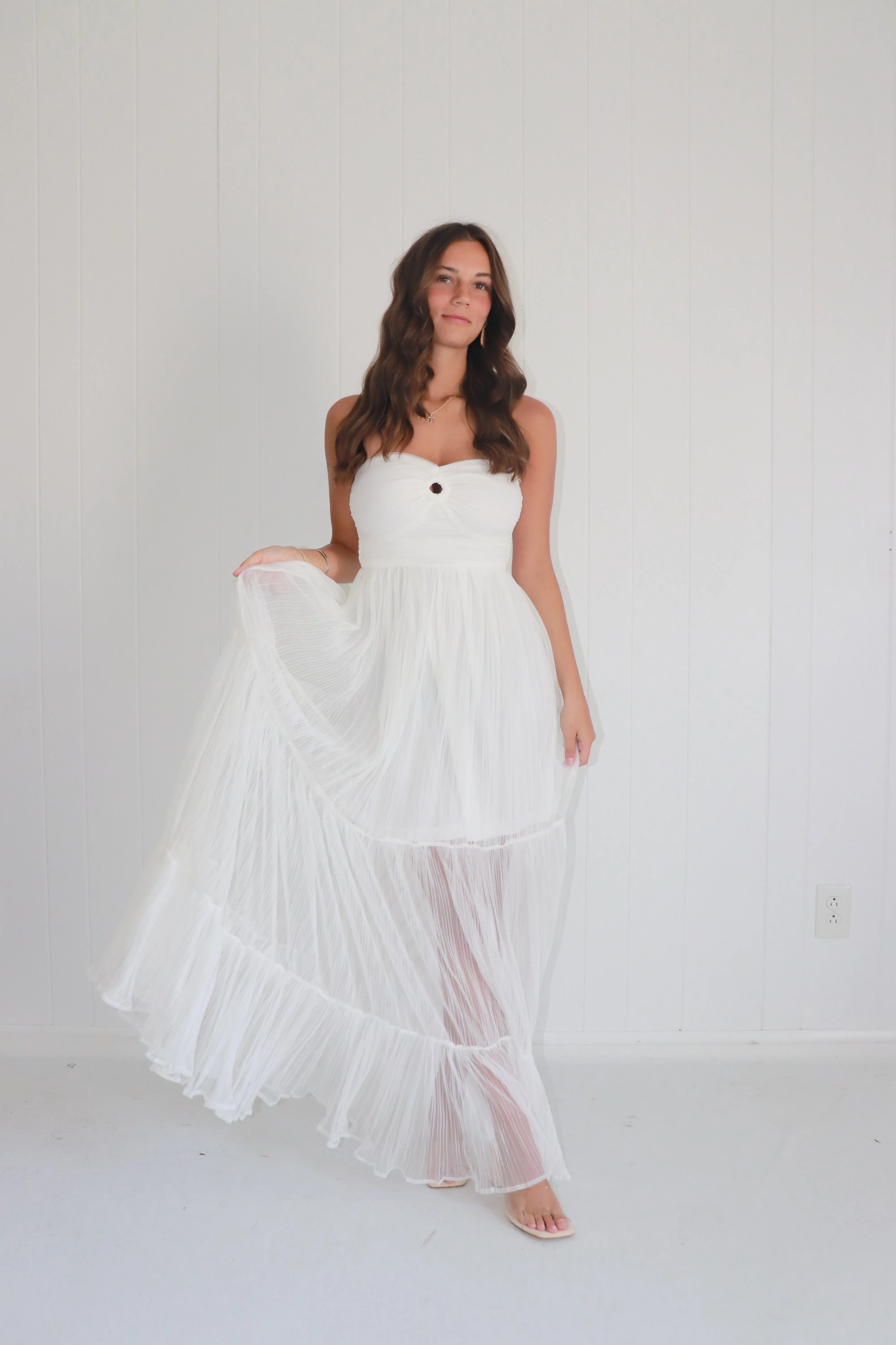 Wifey Material Strapless Maxi Dress