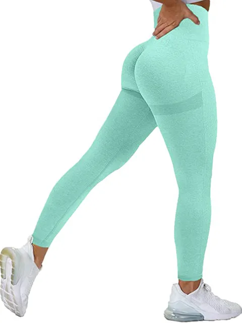 Wjczt Women Seamless Workout Leggings High Waist Push Up Leggings Ladies Sexy Gym Legging Fashion Black Sports Leggings