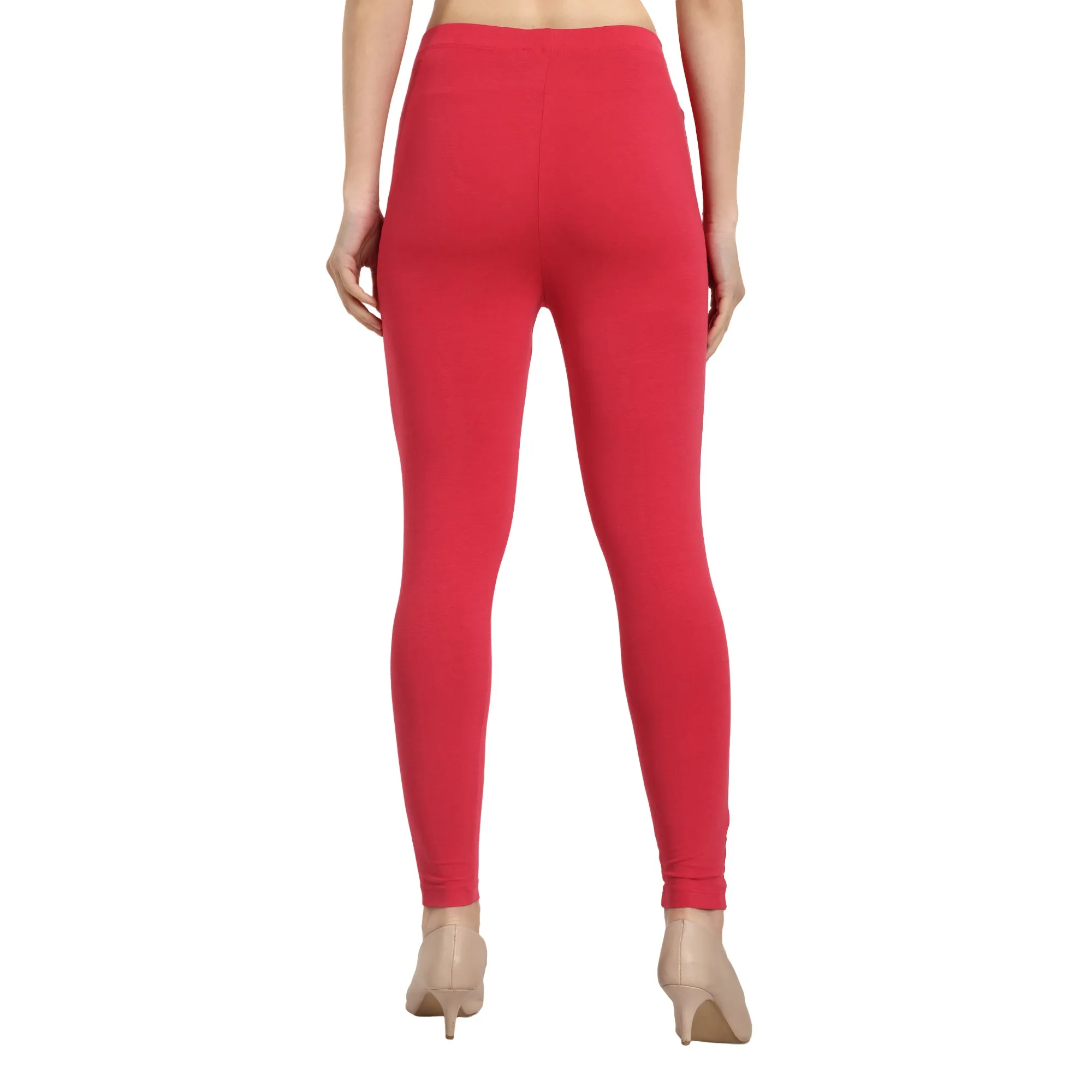 Women Bright Fuchsia Ankle Length Legging