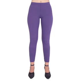 Women Dark Voilet Ankle Length Legging