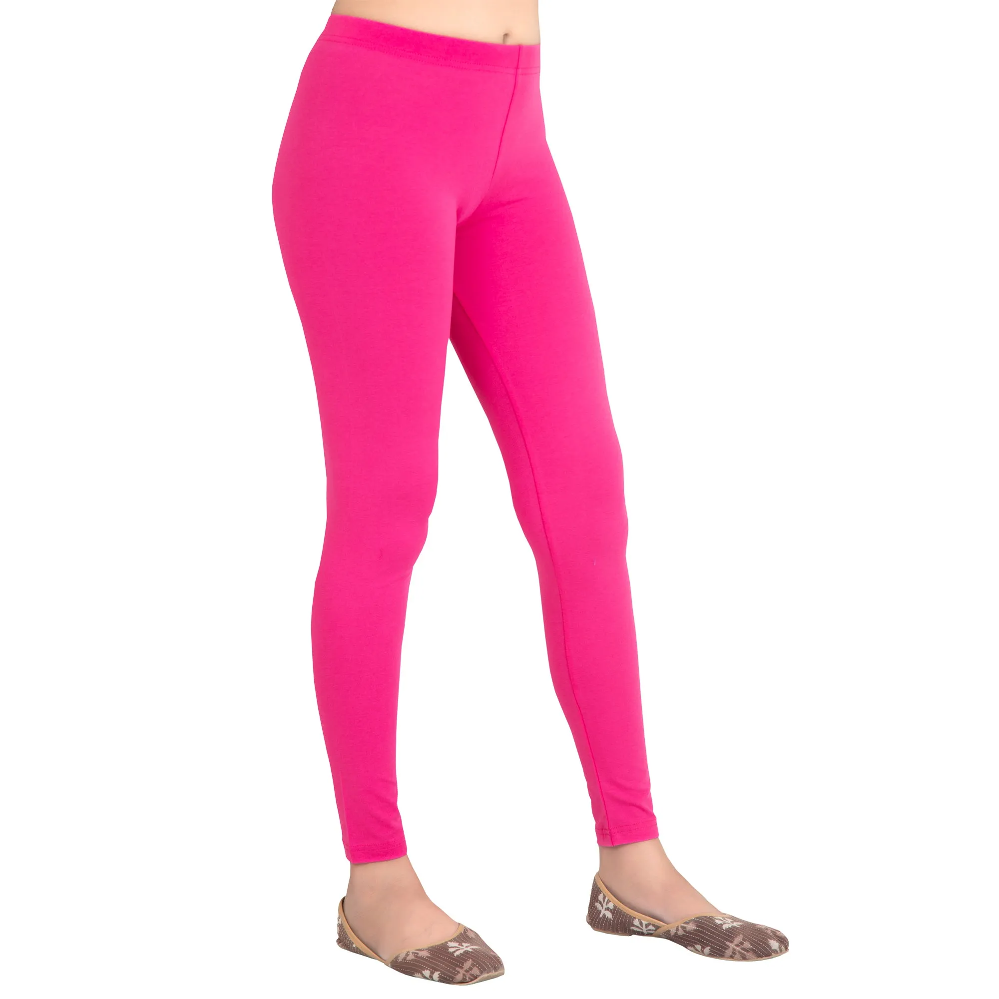 Women Fuchsia Breathable Long Length Legging