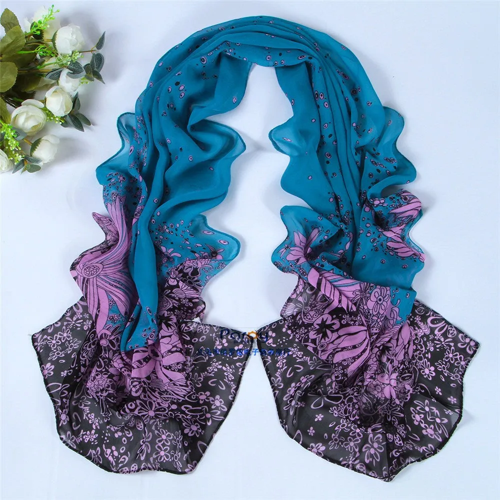 Women scarf fashion pashmina 2014 new design long shawl cape silk chiffon tippet muffler echarpes Scarves